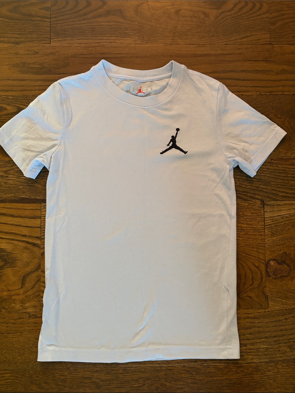 Jordan Baby Blue T-Shirt with Black Jumpman Chest Logo